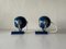 Space Age Blue Metal Spot Wall Lamps, 1970s 2