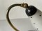 Mid-Century German Black Bedside Lamp in Metal and Brass, 1950s, Image 7