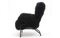 Black Mongolian Fur Pl19 Armchair by Franco Albini for Poggi Pavia, Image 2