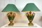 Vintage Classic Baroque-Style Painted Ceramic Urn Table Lamps, Set of 2, Image 1