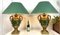 Vintage Classic Baroque-Style Painted Ceramic Urn Table Lamps, Set of 2 2