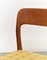 Danish Teak Model 75 Side Chairs by Niels Otto Møller for j.l. Møllers, 1970s, Set of 6, Image 6