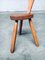 Tabouret Artisanal Rustique en Chêne, 1950s, Set de 2 16