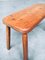 Tavolino o panca artigianale in quercia, anni '50, Immagine 3