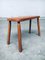 Rustic Handcrafted Oak Side Table or Bench, 1950s 1