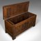 Large Antique Scottish Oak Four Panel Chest, Image 8