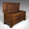 Large Antique Scottish Oak Four Panel Chest, Image 2