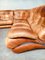 Mid-Century Modern Italian Leather Sectional Sofa by Ipe, Italy, 1970s, Set of 5 44