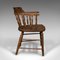Antiker englischer Captains Chair aus Esche & Ulmenholz, 1900 3