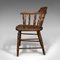 Antiker englischer Captains Chair aus Esche & Ulmenholz, 1900 4