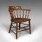 Antiker englischer Captains Chair aus Esche & Ulmenholz, 1900 2