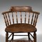 Antique English Ash & Elm Captains Chair, 1900 8