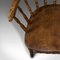 Antiker englischer Captains Chair aus Esche & Ulmenholz, 1900 10