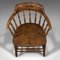 Antiker englischer Captains Chair aus Esche & Ulmenholz, 1900 6