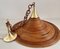 Mid-Century Italian Bamboo Rattan and Brass Pendant Lamp, 1970s 6