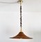 Mid-Century Italian Bamboo Rattan and Brass Pendant Lamp, 1970s 11