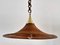 Mid-Century Italian Bamboo Rattan and Brass Pendant Lamp, 1970s 2