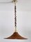 Lámpara colgante italiana Mid-Century de bambú y latón, años 70, Imagen 1
