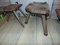 Chaises ou Tabourets en Bois d'Avant-Guerre, Set de 2 6