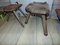 Pre-War Wooden Chairs or Stools, Set of 2 6