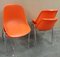 Orange Stapelbare Esszimmerstühle von Eero Aarnio für Asko, 4er Set 1