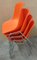 Orange Stapelbare Esszimmerstühle von Eero Aarnio für Asko, 4er Set 3