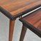 Tavolini ad incastro moderni in palissandro con gambe a forma di bacchetta, Scandinavia, set di 3, Immagine 7