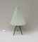 Lámpara de mesa minimalista con pantalla plisada de hilo de plástico, años 60, Imagen 5