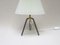 Lámpara de mesa minimalista con pantalla plisada de hilo de plástico, años 60, Imagen 19