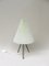 Lámpara de mesa minimalista con pantalla plisada de hilo de plástico, años 60, Imagen 3