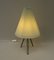 Minimalist Pleated Screen Plastic String Table Lamp, 1960s 7