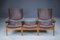 Mid-Century Danish Oak & Leather Lounge Chairs & Ottoman by Kristian Vedel for Søren Wiladsen, 1960s, Set of 3 11