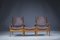 Mid-Century Danish Oak & Leather Lounge Chairs & Ottoman by Kristian Vedel for Søren Wiladsen, 1960s, Set of 3 13