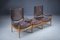Mid-Century Danish Oak & Leather Lounge Chairs & Ottoman by Kristian Vedel for Søren Wiladsen, 1960s, Set of 3 4