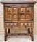 19th Catalan Spanish Baroque Carved Walnut Tuscan Two Drawers Chest of Drawers 1