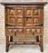 19th Catalan Spanish Baroque Carved Walnut Tuscan Two Drawers Chest of Drawers, Image 1