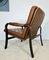 Vintage Mid-Century Danish Lounge Chair in Cognac Faux Leather & Rosewood 3