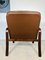 Vintage Mid-Century Danish Lounge Chair in Cognac Faux Leather & Rosewood 4