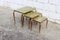 French Onyx Marble & Brass Nesting Tables, Set of 3 1