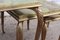 French Onyx Marble & Brass Nesting Tables, Set of 3 9