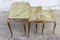 Tables Gigognes en Marbre Onyx et Laiton, France, Set de 3 3