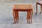 French Wood & Cane Nesting Tables, Set of 3 10