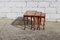 Tavolini ad incastro in legno e canna, Francia, set di 3, Immagine 6