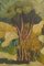 Estudio impresionista de árboles, óleo sobre tablero, enmarcado, Imagen 3