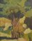 Estudio impresionista de árboles, óleo sobre tablero, enmarcado, Imagen 1