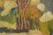 Estudio impresionista de árboles, óleo sobre tablero, enmarcado, Imagen 5