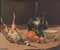 Bodegón con jarra y naranjas, siglo XX, óleo sobre lienzo, enmarcado, Imagen 2