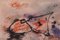 Pintura abstracta expresionista, 1965, Acuarela sobre papel, Enmarcado, Imagen 3