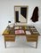Großer doppelseitiger moderner Schreibtisch aus Eiche, 1950er 4