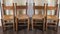 Brutalist Oak Dining Chairs in the Style of Dudoyt, France, 1960s, Set of 4 7